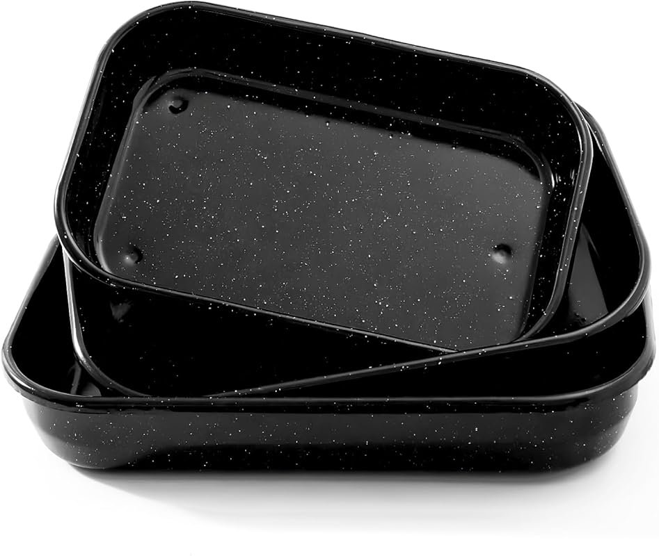 3-Pack Deep Roasting Pans Set – Perfect for Turkey, Lasagna & Holiday 