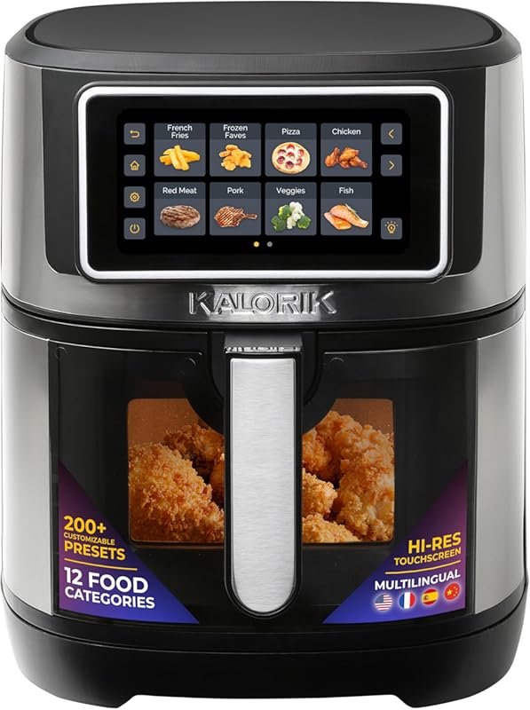 Kalorik VIVID TOUCH Air Fryer 7Qt with Touchscreen, 200 Presets, View 
