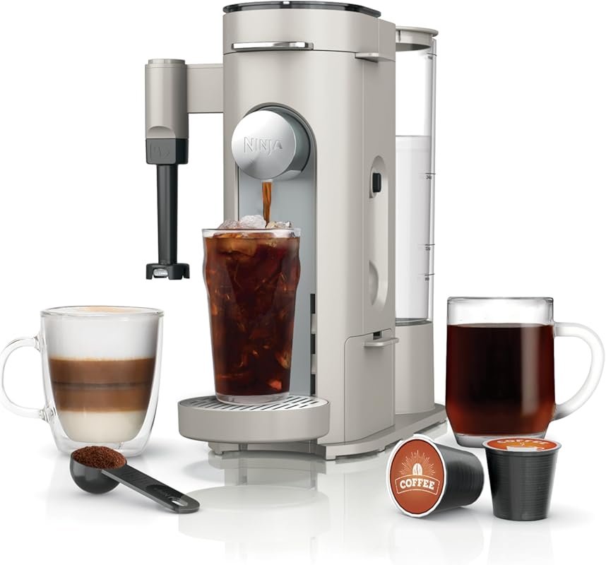 Ninja Pod & Grounds Single-Serve Coffee Maker with Built-In Frother, 6