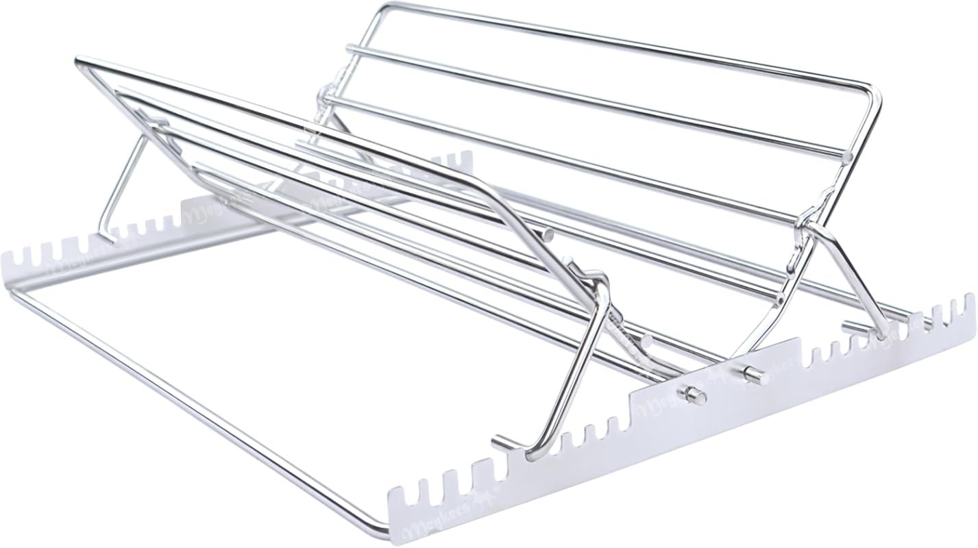 Meykers 304 Stainless Steel Adjustable Roasting Rack for 9x13 Pan, Dis