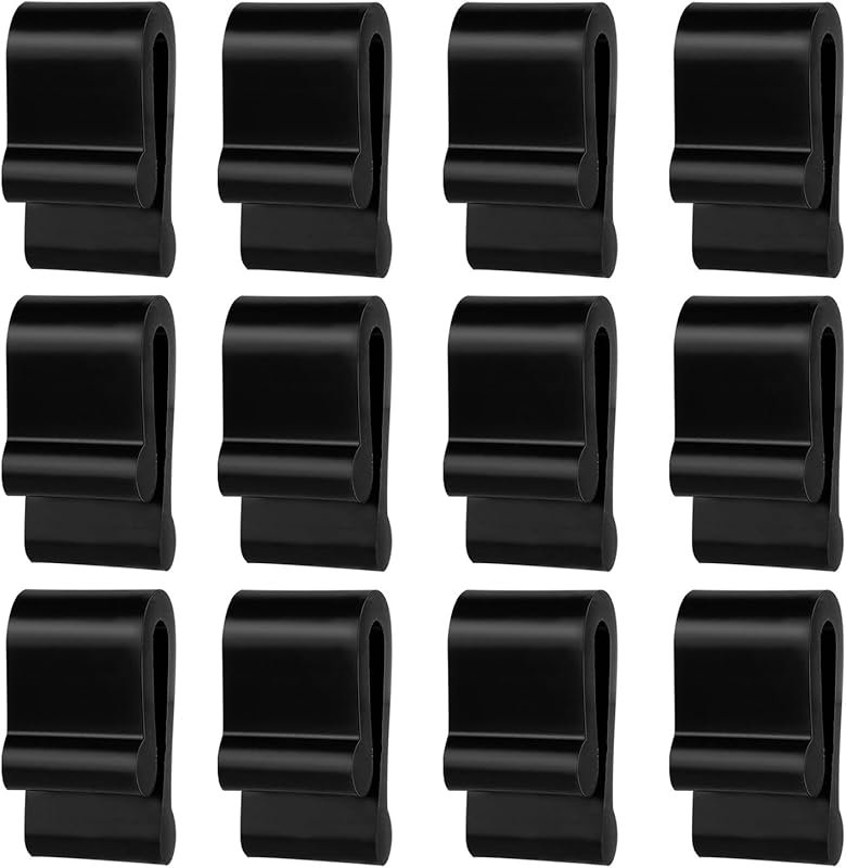 Gosknor 12pcs Dutch Oven Lid Protector Clips, Silicone, Black