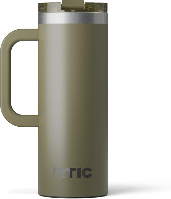 RTIC 20oz Road Trip Insulated Travel Mug with Ceramic Lined, Stainless