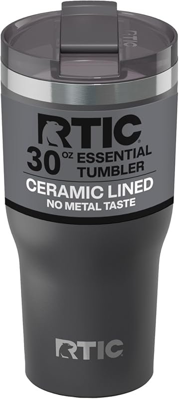RTIC 30 oz Essential Insulated Tumbler with Ceramic Lined Lid, Stainle