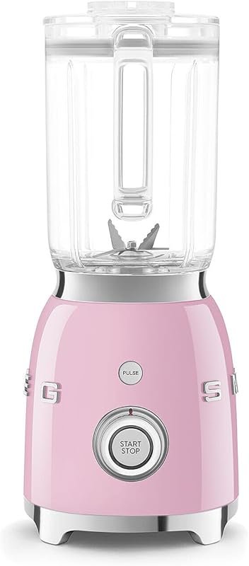SMEG 600W Retro Blender – 48 oz BPA-Free Jug, 3 Speeds + Pulse, Ice Cr