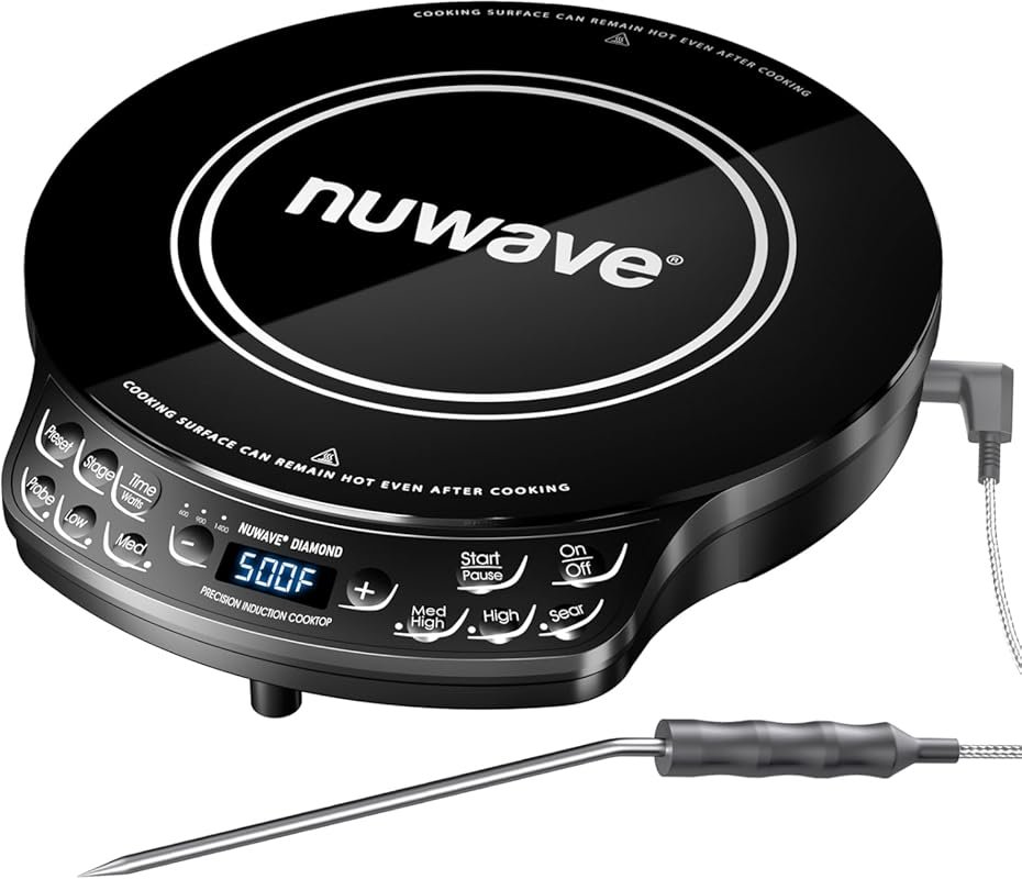 Nuwave Induction Cooktop, 91 Temperatures (100°F–500°F), Shatter-Proof