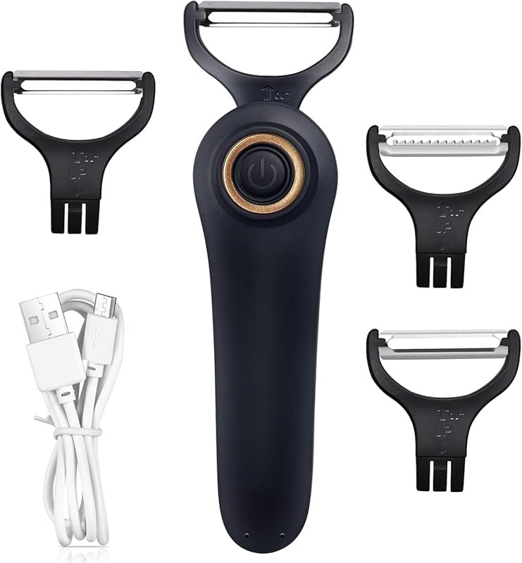 Handheld Electric Fruit & Vegetable Peeler 3-in-1 USB Rechargeable Kit