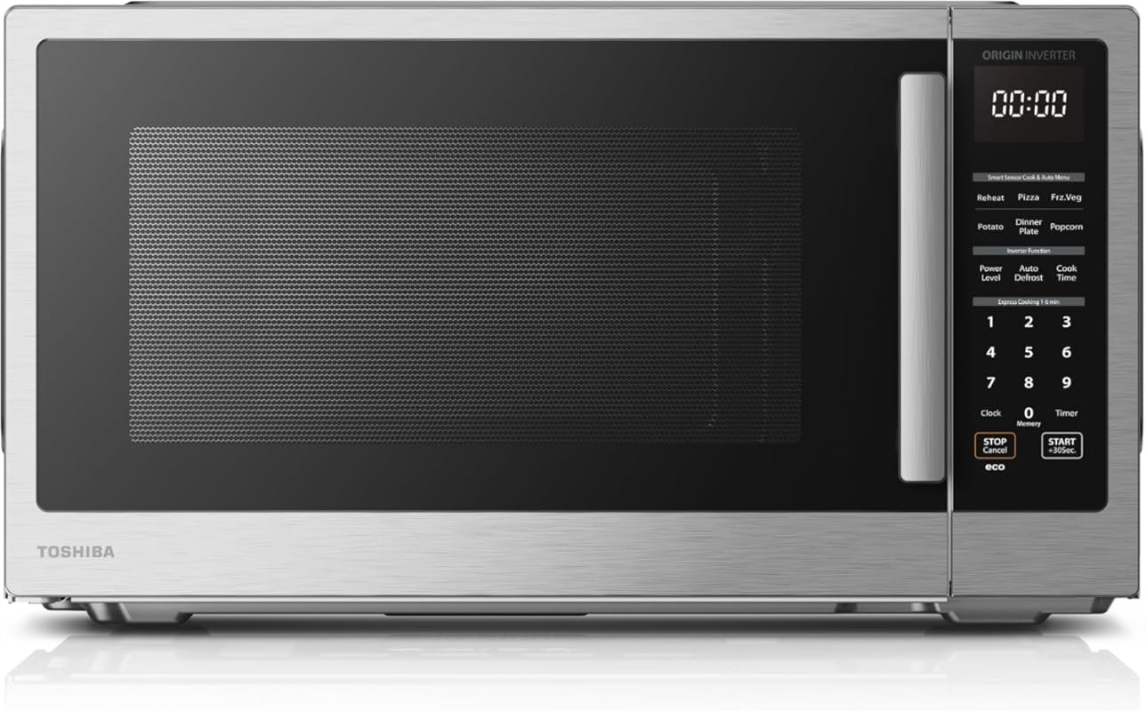 TOSHIBA 2.2 Cu. Ft. Countertop Microwave with Sensor Cook, Inverter, C