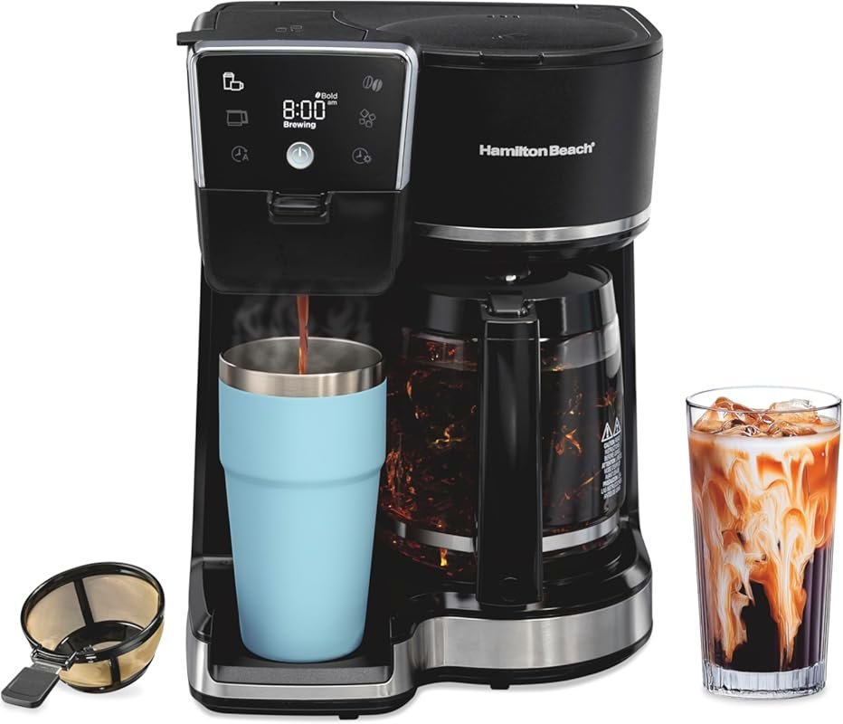 Hamilton Beach 2-Way 12 Cup Programmable Drip Hot & Iced Coffee Maker 