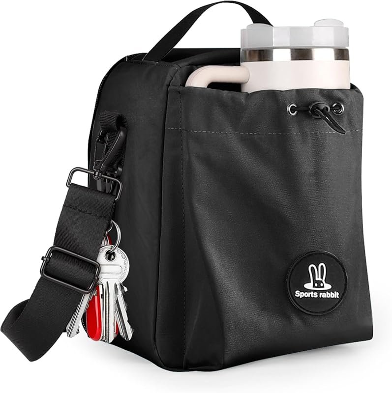 Insulated Lunch Bag for Men & Women – Water Bottle Holder, Fits Stanle