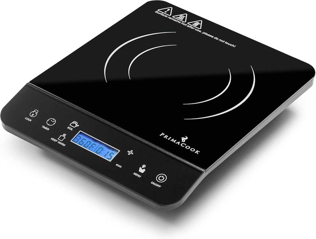 1800W Portable Induction Cooktop with 20 Temp Settings, 18 Power Level