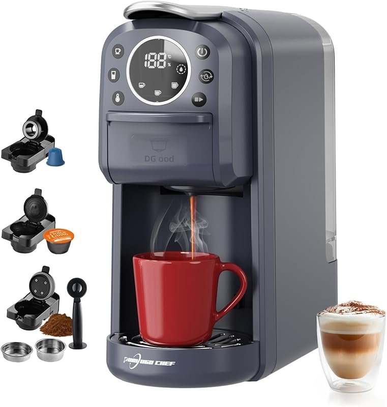 Multi-Capsule 4in1 Coffee Maker for Nespresso, Dolce Gusto, ESE Pods &