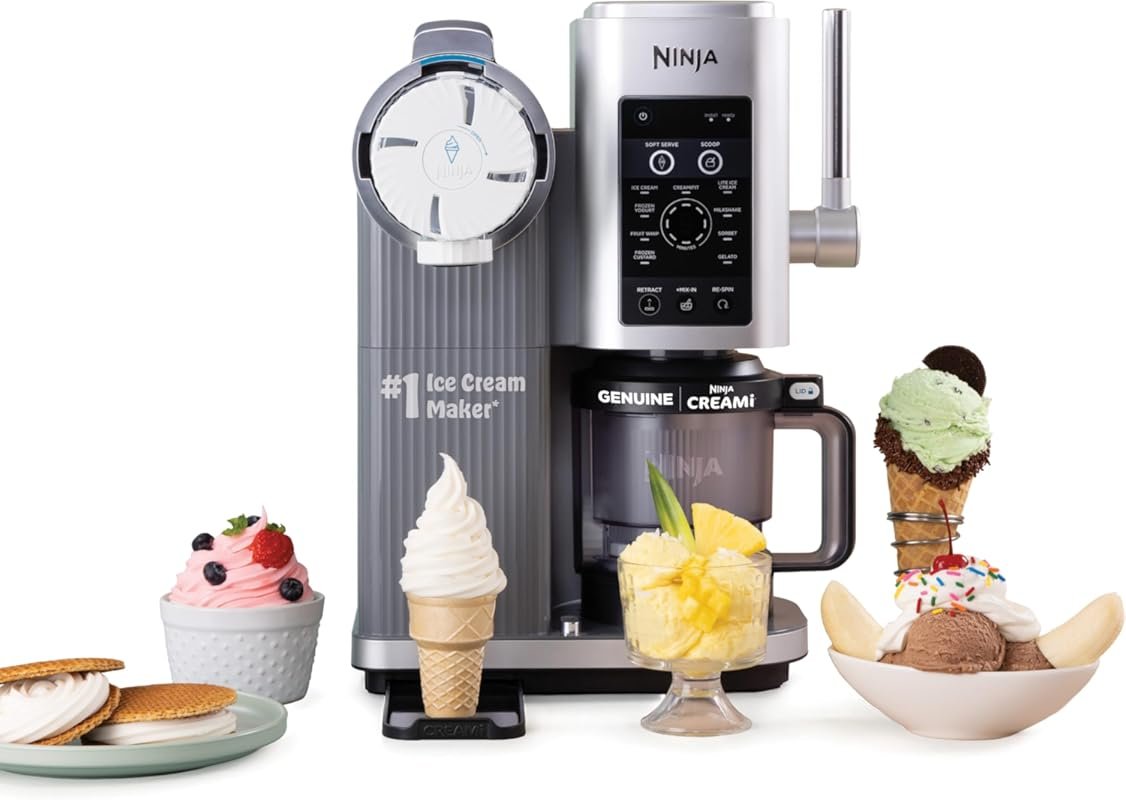 Ninja CREAMi 13-in-1 Ice Cream Maker for Soft Serve, Sorbet & Milkshak