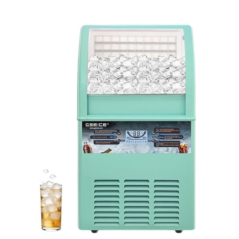 Commercial Ice Maker Machine, 100lbs/24H Production, 20lbs Storage, 50