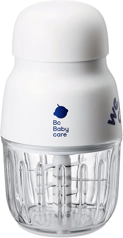 Bc Babycare Glass Baby Puree Blender, 10oz Mini Food Processor for Fru