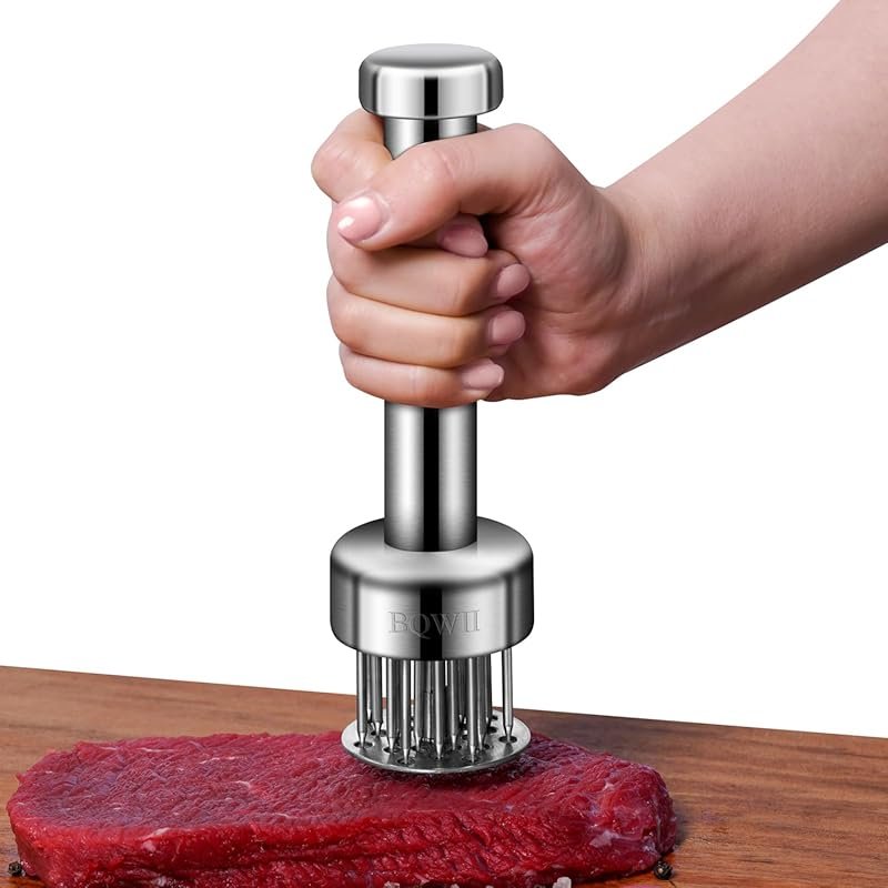 21 Sharp Needles Stainless Steel Meat Tenderizer Mallet for Chicken & 