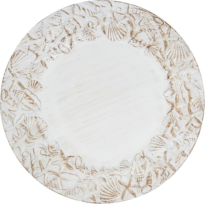Natural Sea Shell Embellished Charger Plate – 13