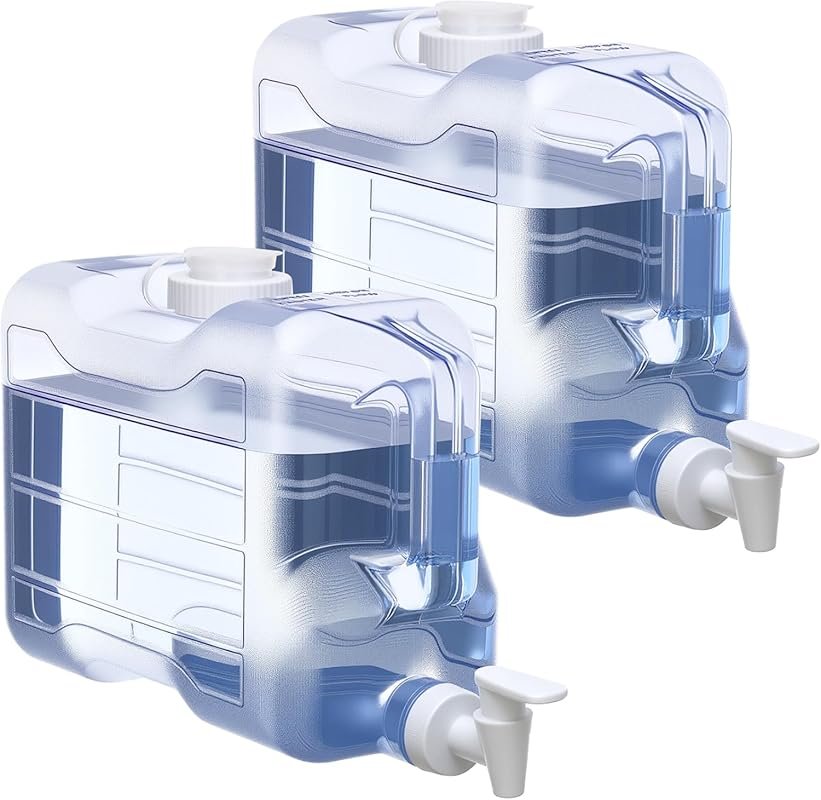 Funnymoom 2 Pack 1.5 Gallon Fridge Water Dispensers with Leak-Proof Sp