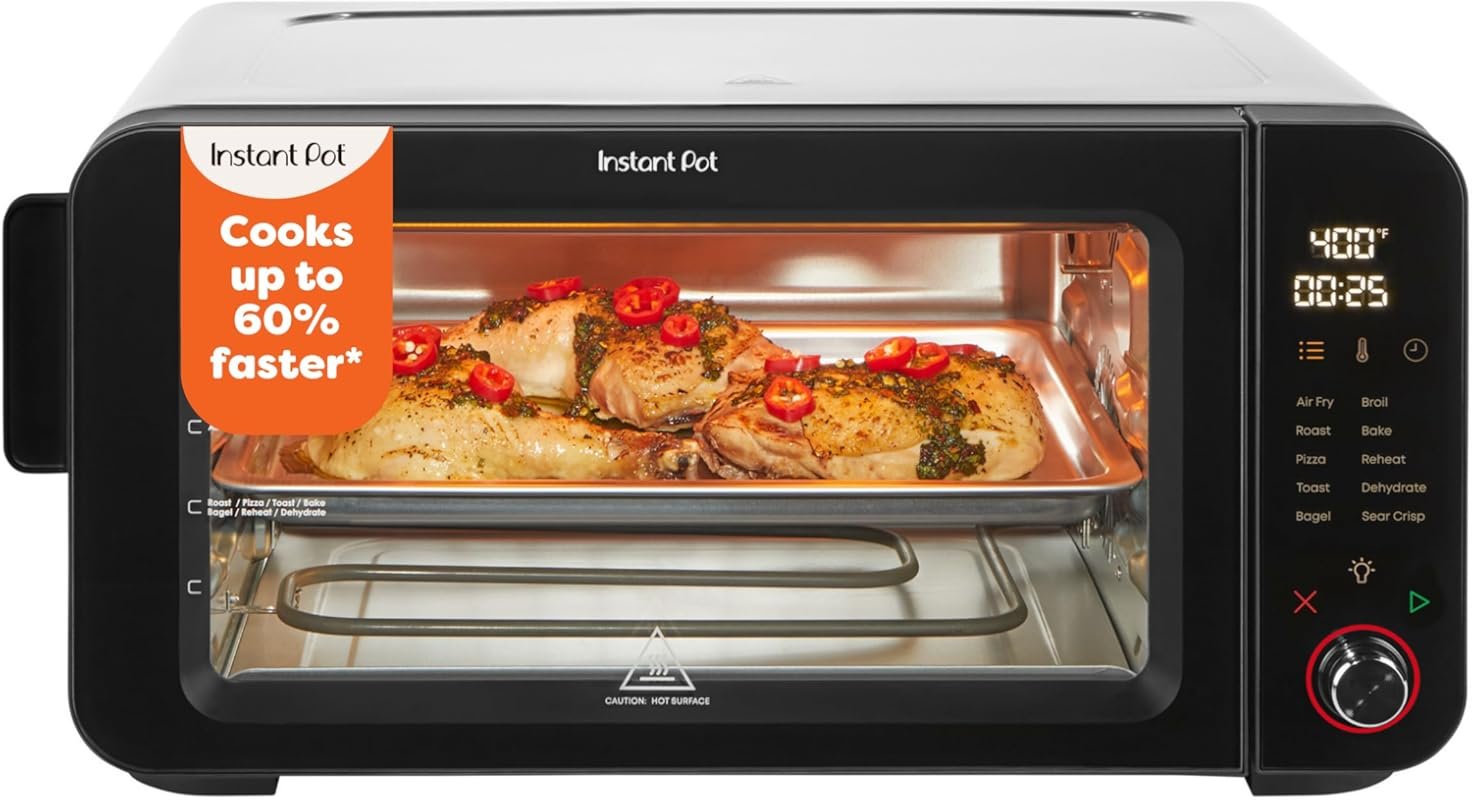 Instant Pot 10-in-1 Air Fryer Toaster Oven with No Preheat & InstantHe