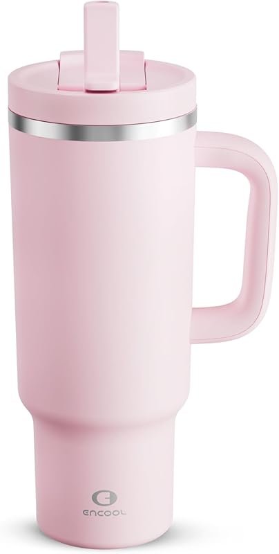 40 oz Tumbler with Handle & Straw