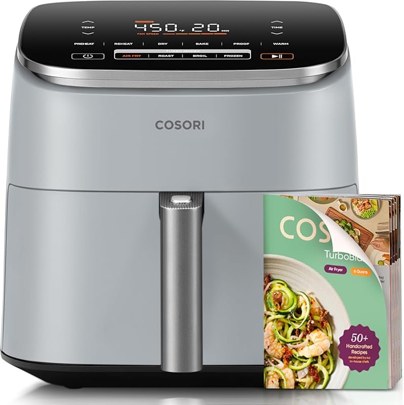 Cosori TurboBlaze 6 Qt Air Fryer with Premium Ceramic Coating & Smart 