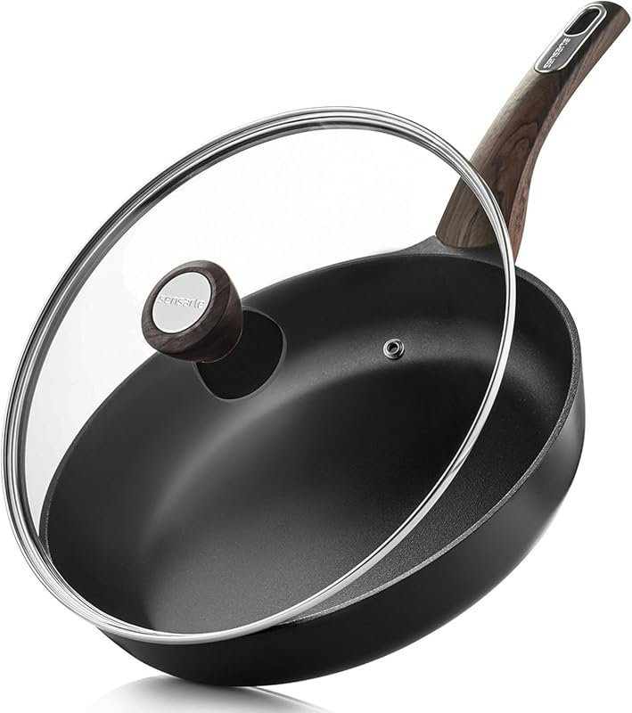 SENSARTE 8-Inch Nonstick Frying Pan with Lid, PFOA/PFOS-Free, Inductio