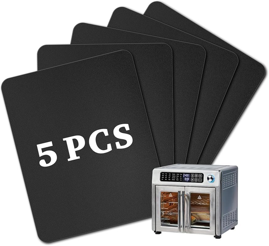 5 Reusable Teflon Mats for Emeril Lagasse 26 QT French Door Air Fryer