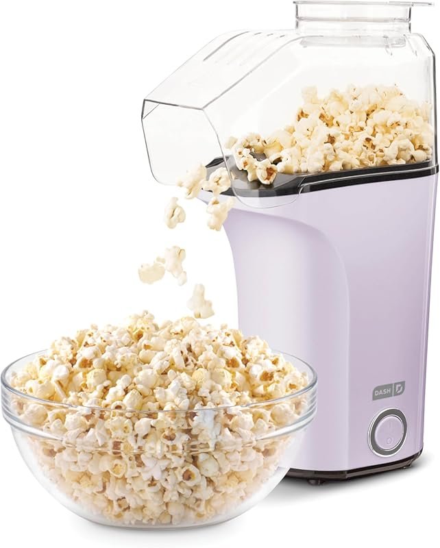 DASH Hot Air Popcorn Popper with Measuring Cup & Butter Melter – 16 Cu