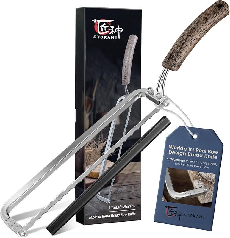 SYOKAMI Bow-Design Sourdough Slicer with 4 Thickness Marks
