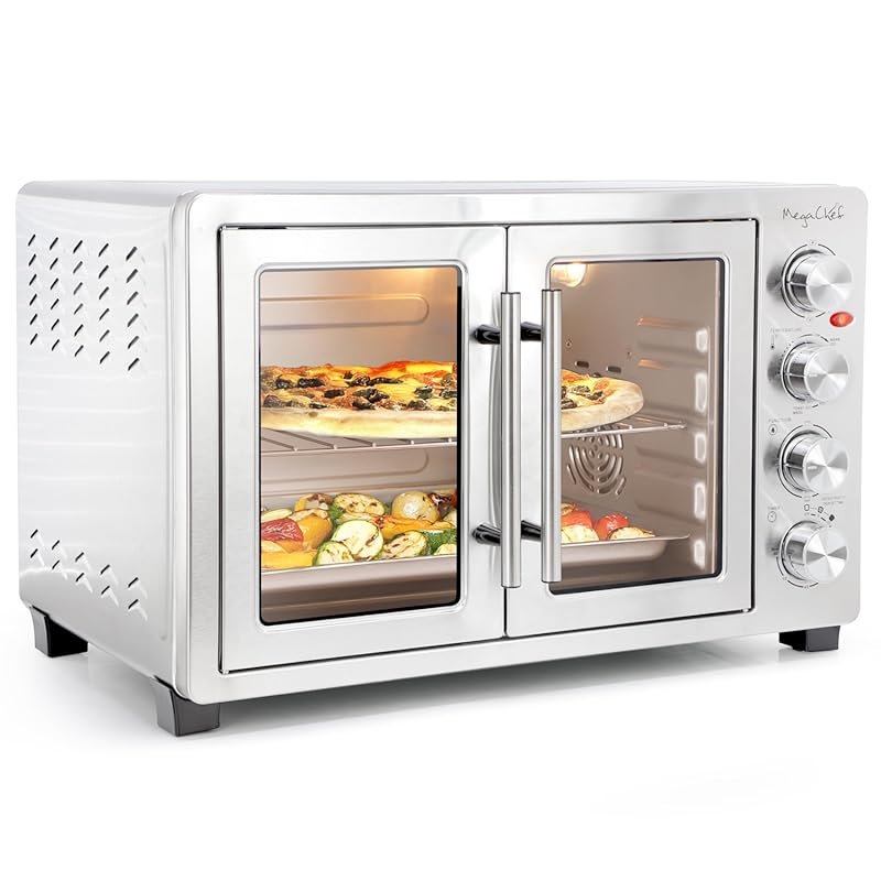 MegaChef 47 Quart Electric French Door Rotisserie Convection Counterto