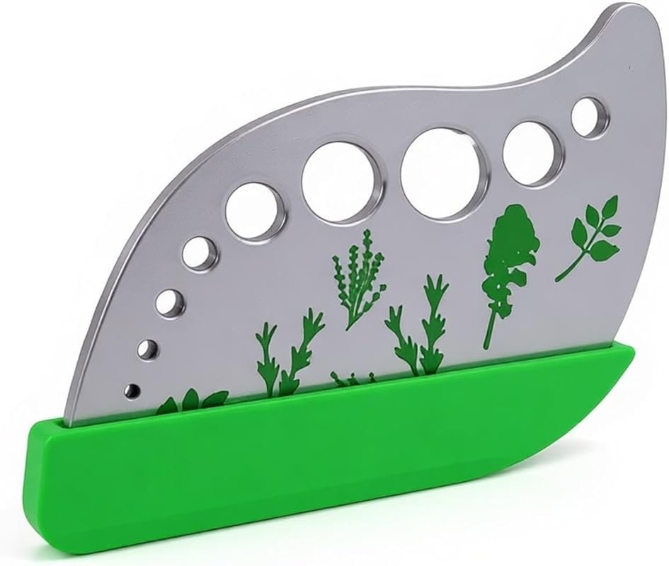 Herb Stripper Tool with 9 Holes for Parsley, Cilantro, Collards