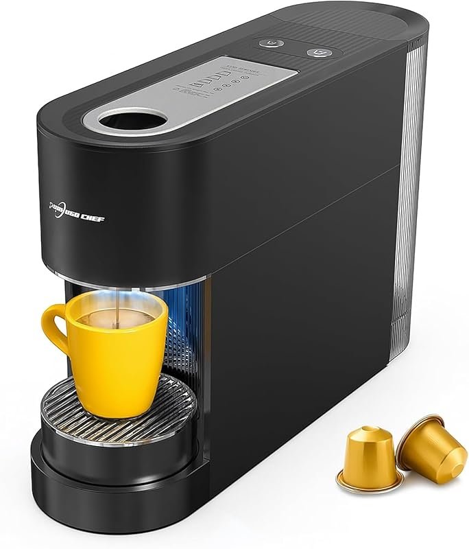 Compact Nespresso Compatible Espresso Machine, 20Bar, One-Touch Brewin