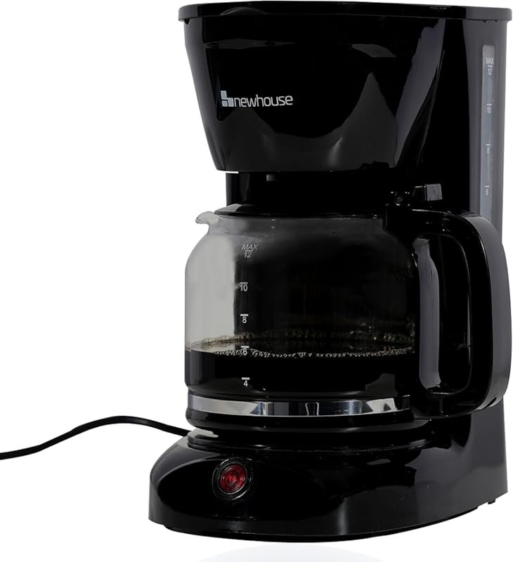 Newhouse Electric 12-Cup Coffee Machine with Auto Shut Off & ETL Certi