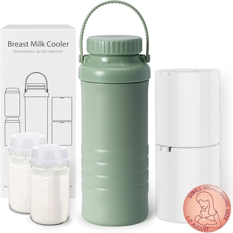 Portable Breast Milk Cooler Bottle – 22oz Capacity, 360° Cooling, Keep