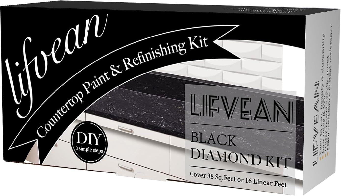 Granite Countertop Paint Kit - DIY Refinishing Kit for Kitchen Bathroo