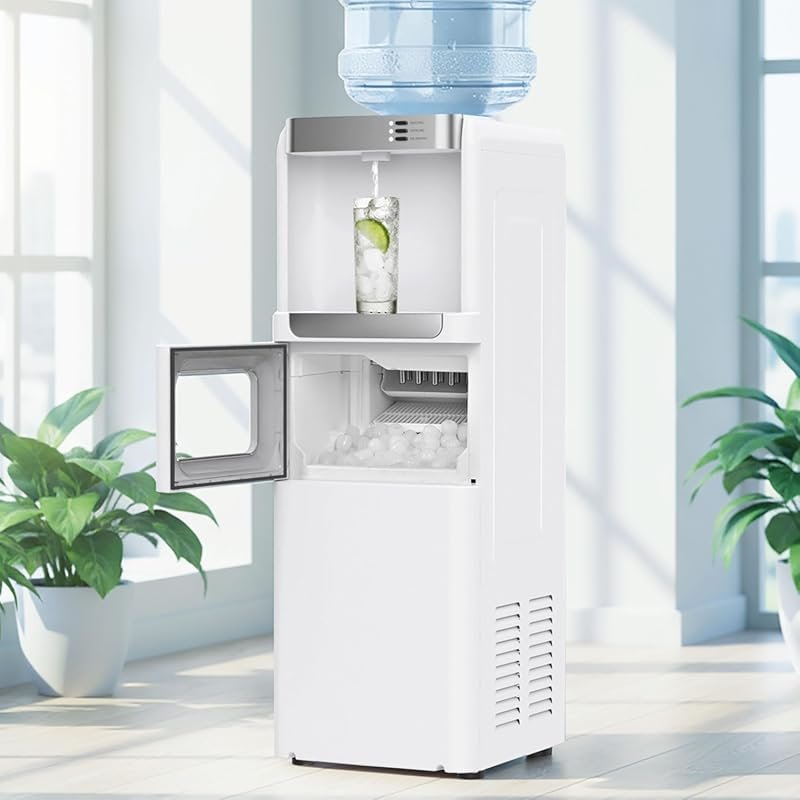 ADVWIN 3 in 1 Water Cooler with Ice Maker, Hot & Cold Dispenser, 33lbs