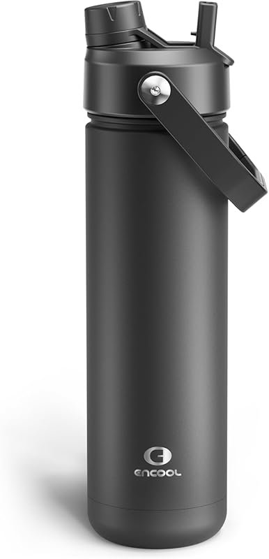 ENCOOL 26 oz Insulated Stainless Steel Water Bottle with Straw, Keeps 
