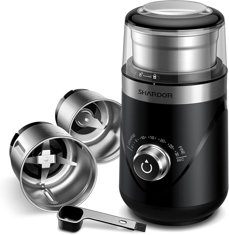 SHARDOR Silent Blade Grinder with Timed Control for Coffee & Spices