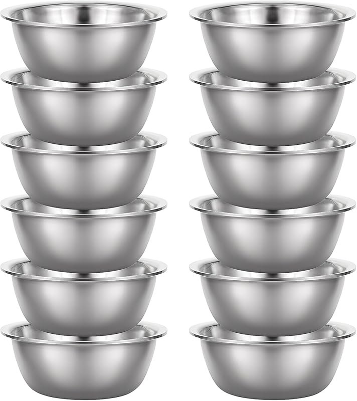 12-Piece Stainless Steel Nesting Mixing Bowls for Hotel, Restaurant & 