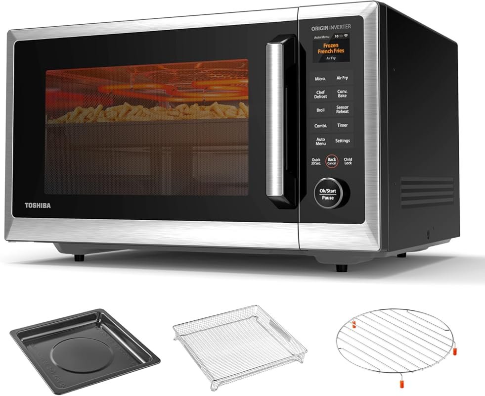 TOSHIBA OptiChef Air Fryer Combo Countertop Microwave with Inverter Te