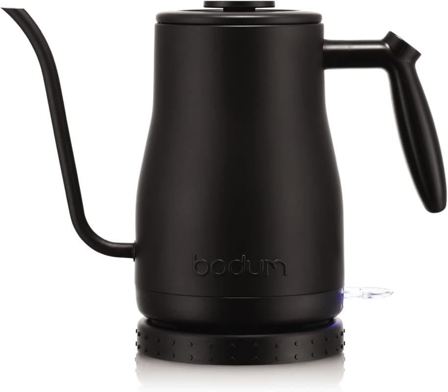 Bodum Bistro Gooseneck Electric Water Kettle 34oz, Pour Over Coffee & 