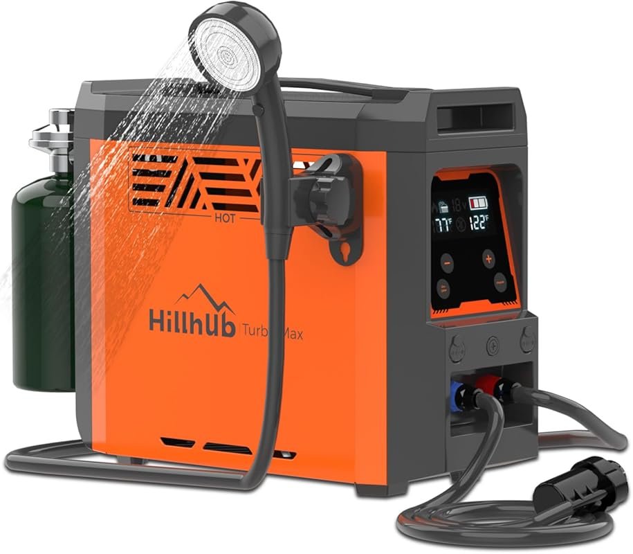 Hillhub Portable Propane Water Heater for Camping Instant Hot Water On