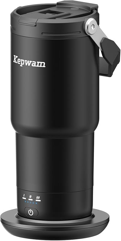 Kepwam T3 20oz Stainless Steel Travel Mug – Ultra-Long Battery, App-Co