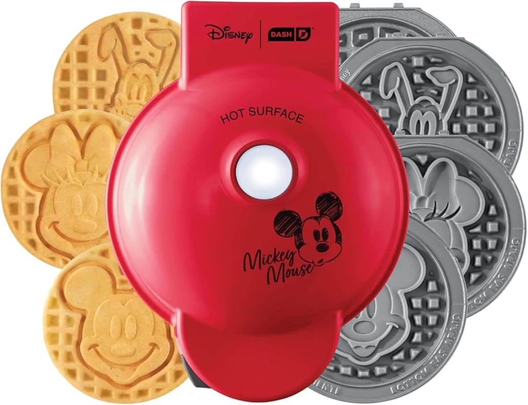 Disney Dash MultiMaker Electric Waffle Maker with 4 Swappable Mickey P