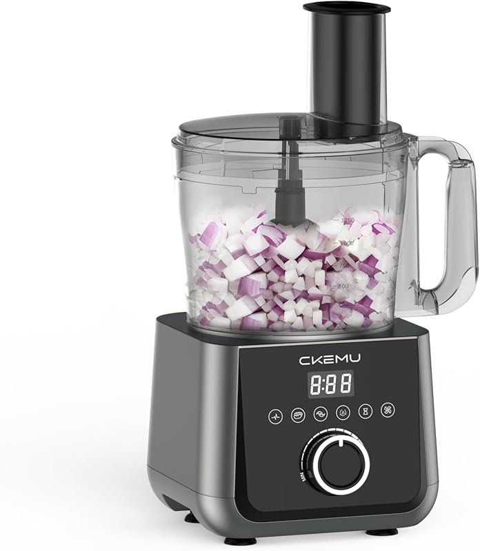 12 Cup Smart Food Processor with 6 Functions for Chopping, Slicing & P