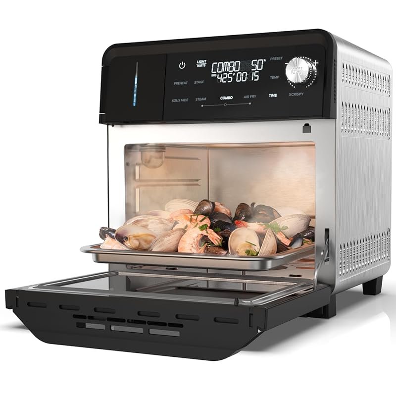 Nuwave PFAS-Free Steam Oven & Air Fryer, Sous Vide & Juicier Meats, 12