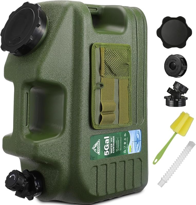 5 Gallon Camping Water Jug BPA Free Portable Dispenser with Leak-Proof