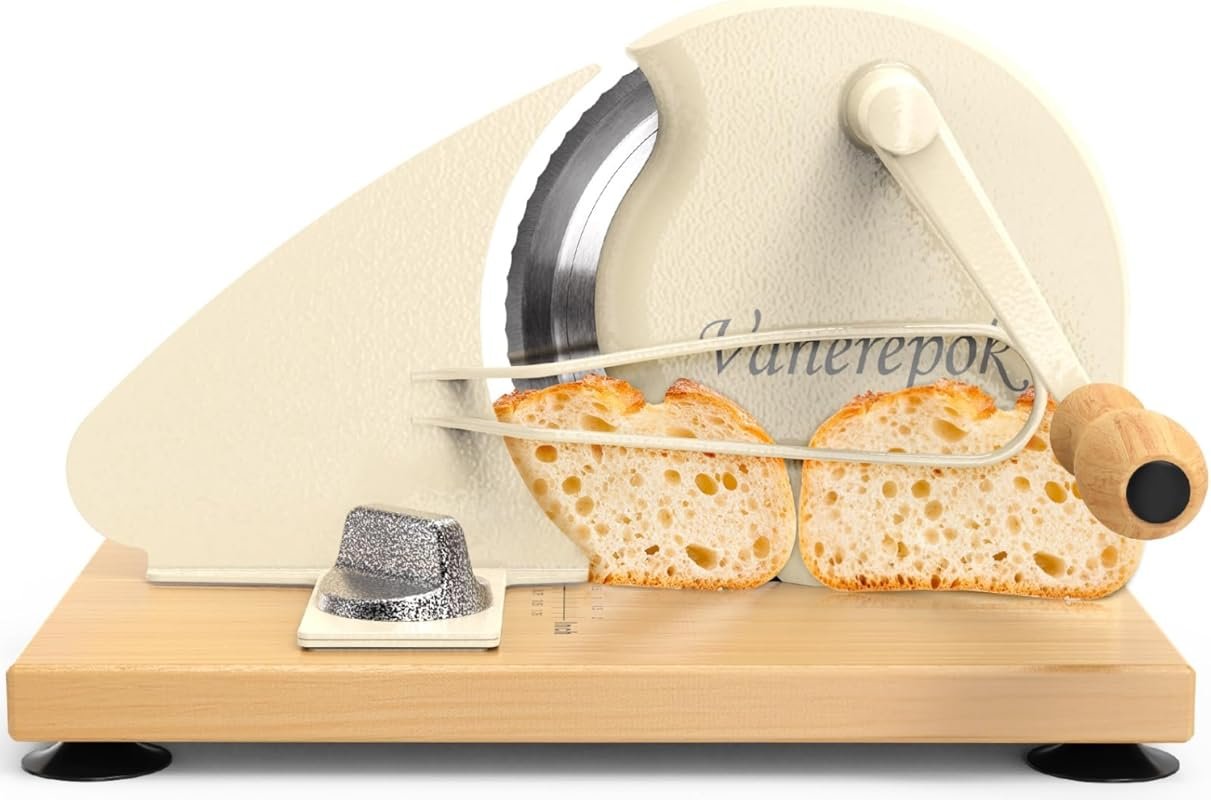 Upgrade Manual Bread Slicer for Homemade Sourdough with Sharp Blade