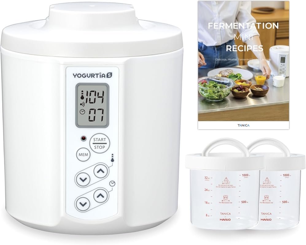 TANICA YOGURTiA Yogurt Maker: Precise 1°F/1°C Temp Control (25–70°C), 
