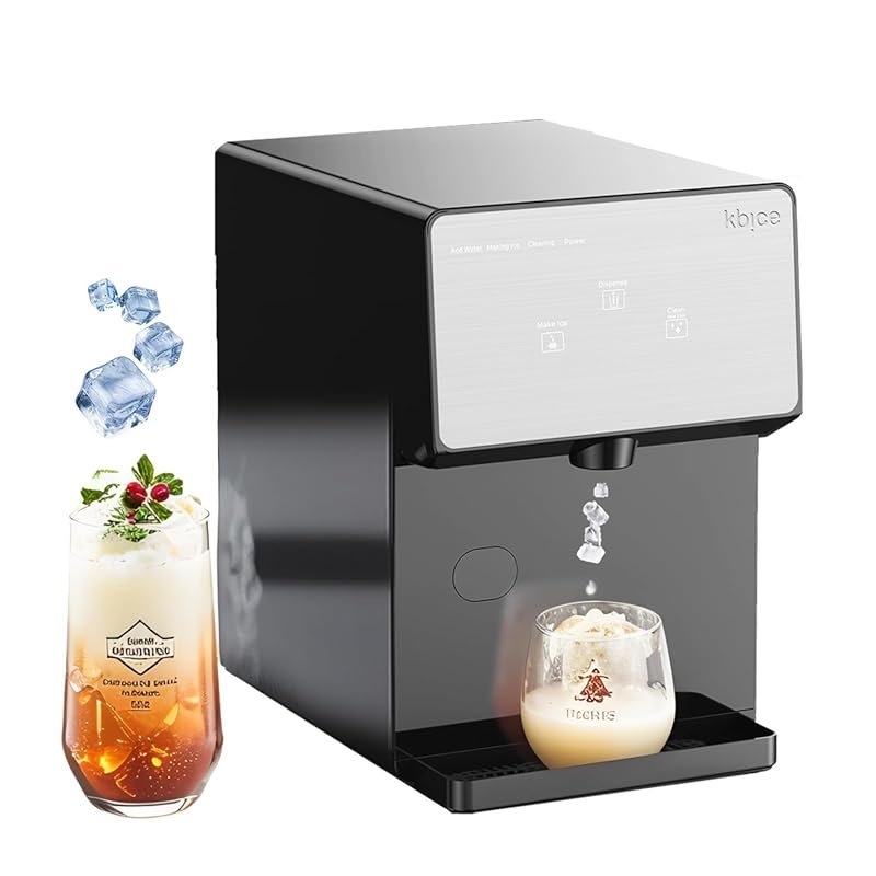Countertop Nugget Ice Maker with Chewable Soft Ice, 35lbs/24H High Cap