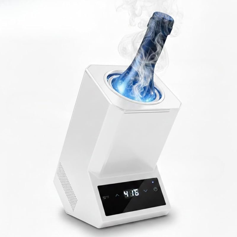 Electric Wine Chiller with LED Touch Display, Keeps Cold Up to 24 Hour